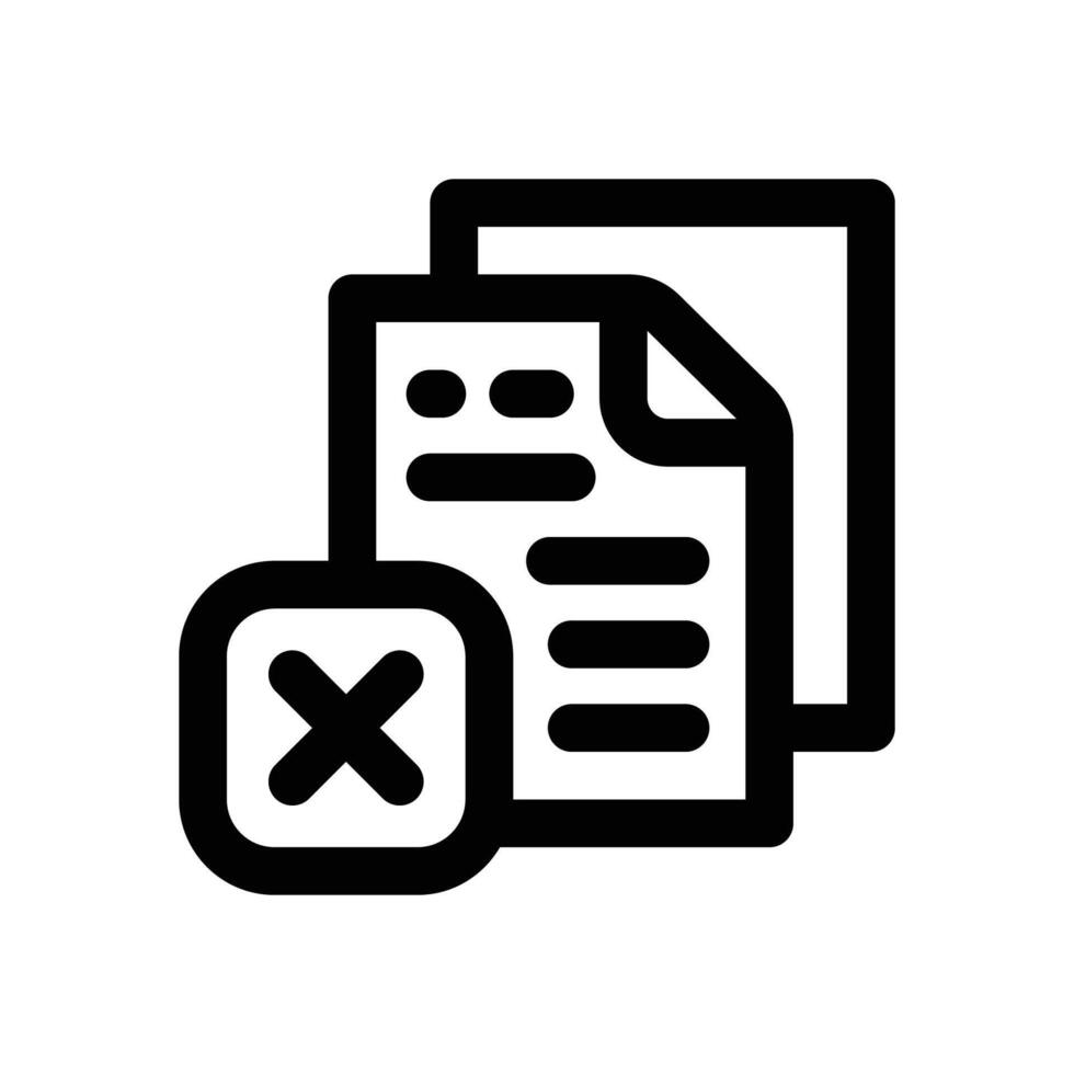 failure line icon. Clean and minimalist icon for websites and mobile apps. vector