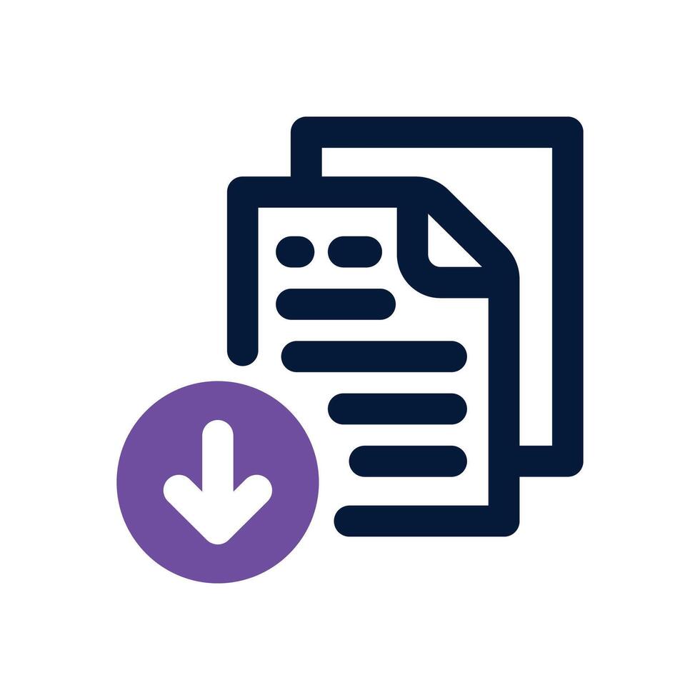 download duotone icon. Sleek and modern icon for websites, mobile apps, marketing materials, and corporate design. Fully scalable and ready to use. vector