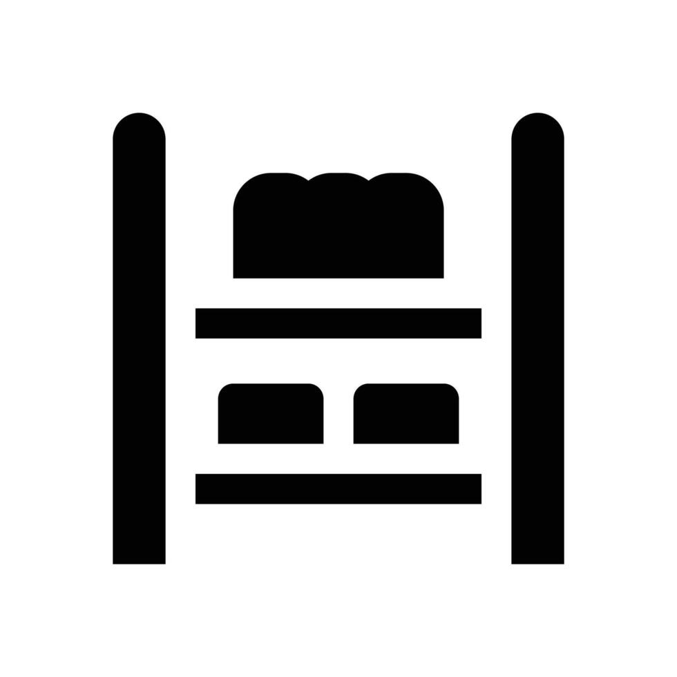 store shelf glyph icon. Strong and solid icon for websites, mobile interfaces, presentations, and visual branding. High quality and easy to edit. vector