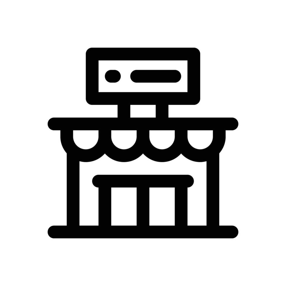 supermarket line icon. Clean and minimalist icon for websites, mobile apps, presentations, and logos. Fully scalable and customizable for any project. vector