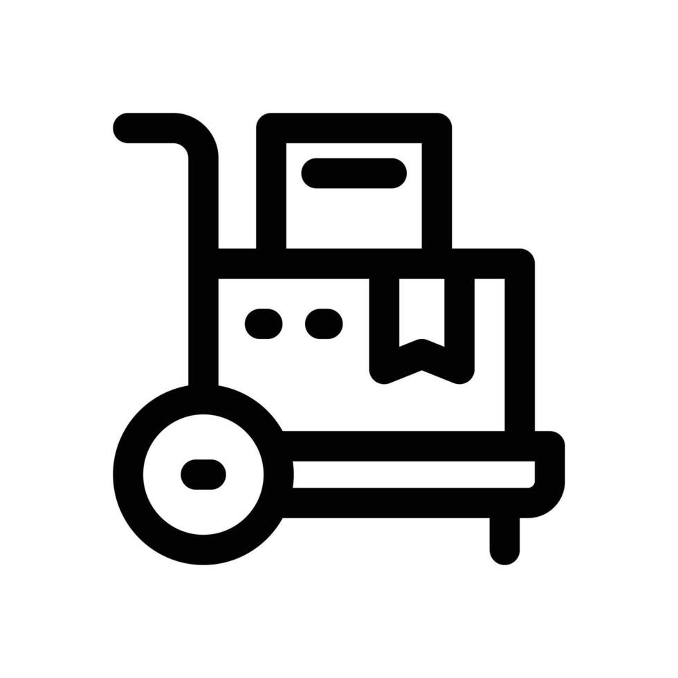 trolley line icon. Clean and minimalist icon for websites, mobile apps, presentations, and logos. Fully scalable and customizable for any project. vector