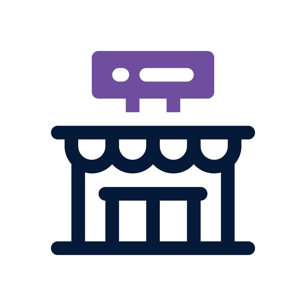 supermarket duotone icon. Sleek and modern icon for websites, mobile apps, marketing materials, and corporate design. Fully scalable and ready to use. vector