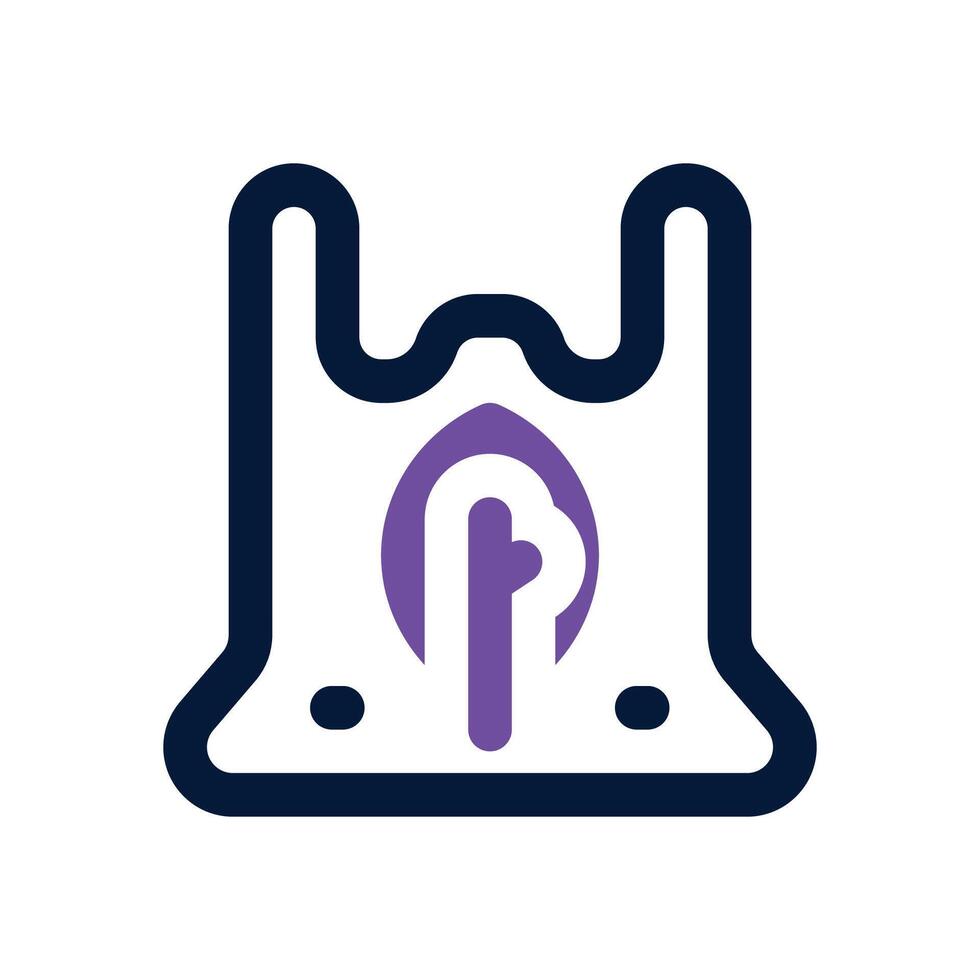 plastic bag duotone icon. Sleek and modern icon for websites, mobile apps, marketing materials, and corporate design. Fully scalable and ready to use. vector