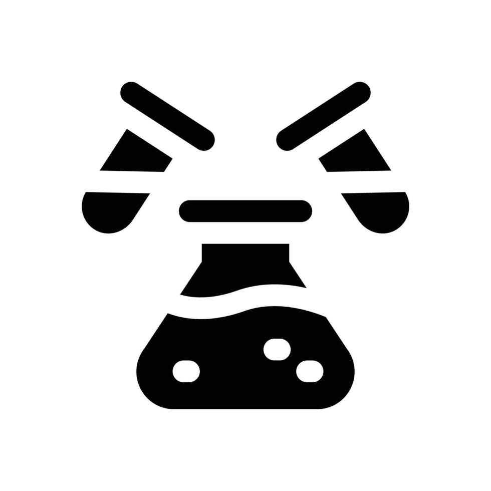 experiment glyph icon. Strong and solid icon for websites and mobile apps. vector