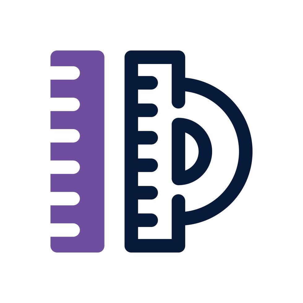 ruler dual tone icon. Sleek and modern icon for websites and mobile apps. vector