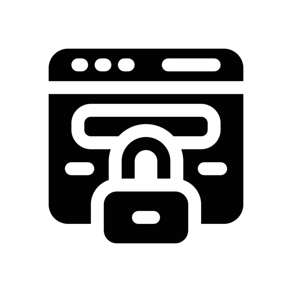 confidentiality glyph icon. Strong and solid icon for websites and mobile apps. vector