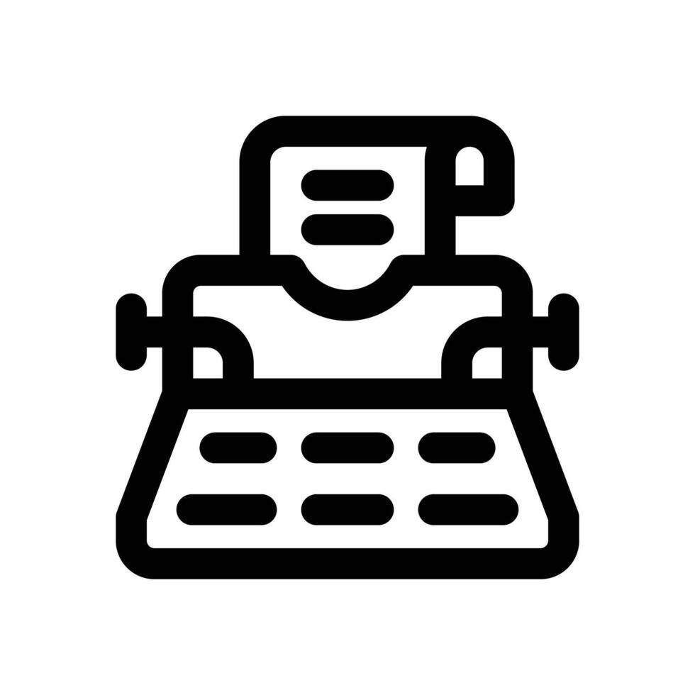 typerwriter line icon. Clean and minimalist icon for websites and mobile apps. vector