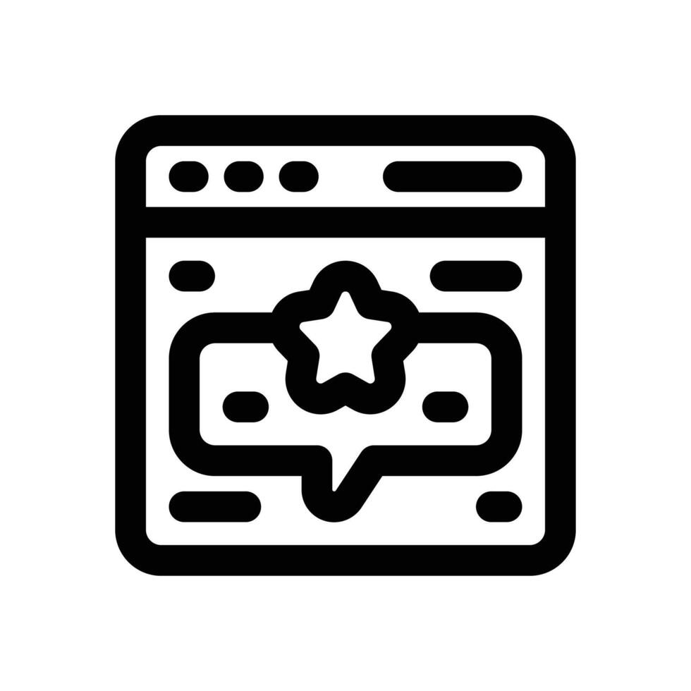 web rating line icon. Clean and minimalist icon for websites and mobile apps. vector