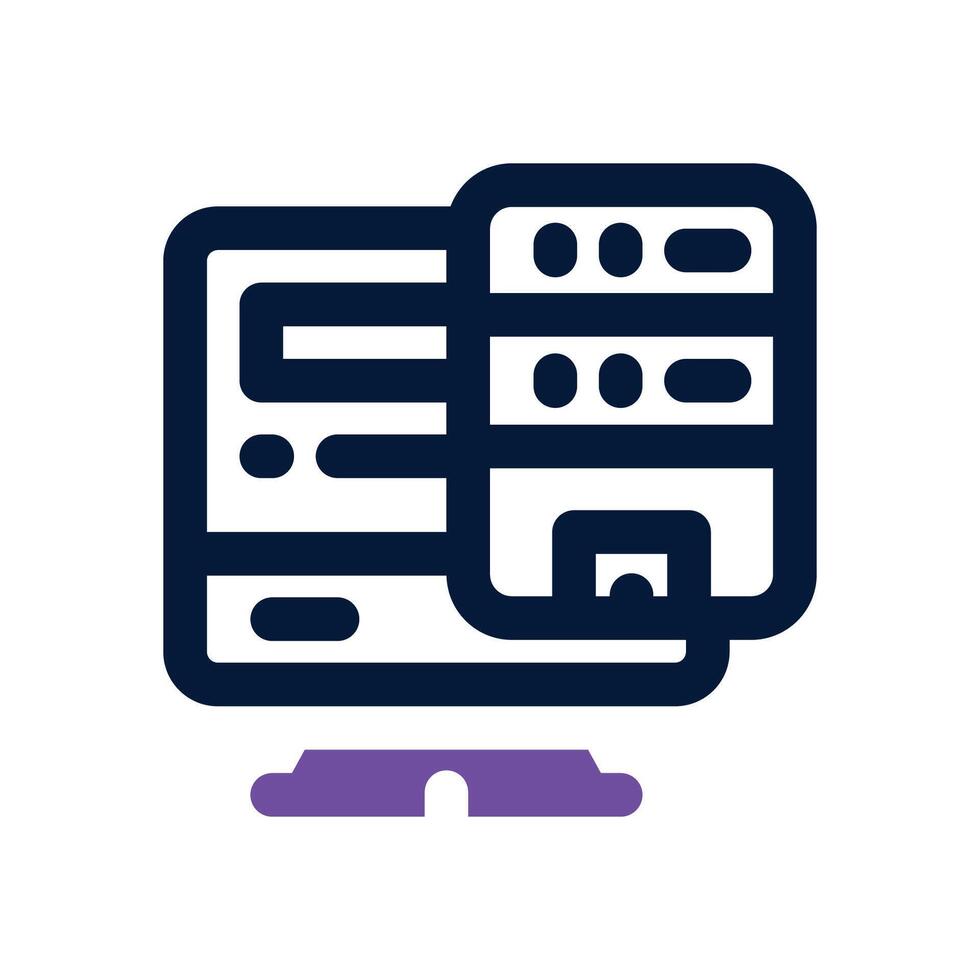 computer sever duotone icon. Sleek and modern icon for websites, mobile apps, marketing materials, and corporate design. Fully scalable and ready to use. vector