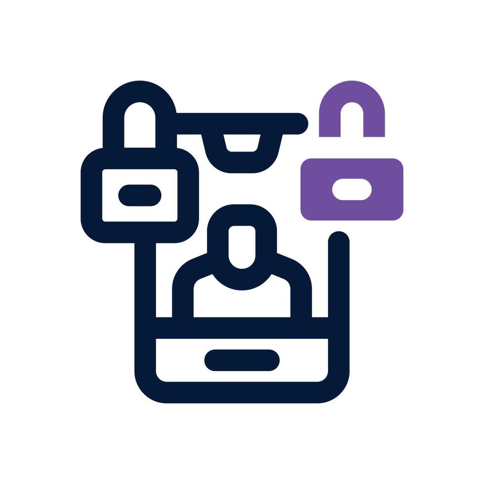 user protection duotone icon. Sleek and modern icon for websites, mobile apps, marketing materials, and corporate design. Fully scalable and ready to use. vector