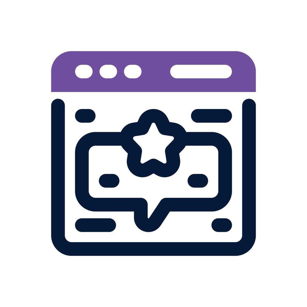 web rating duotone icon. Sleek and modern icon for websites, mobile apps, marketing materials, and corporate design. Fully scalable and ready to use. vector