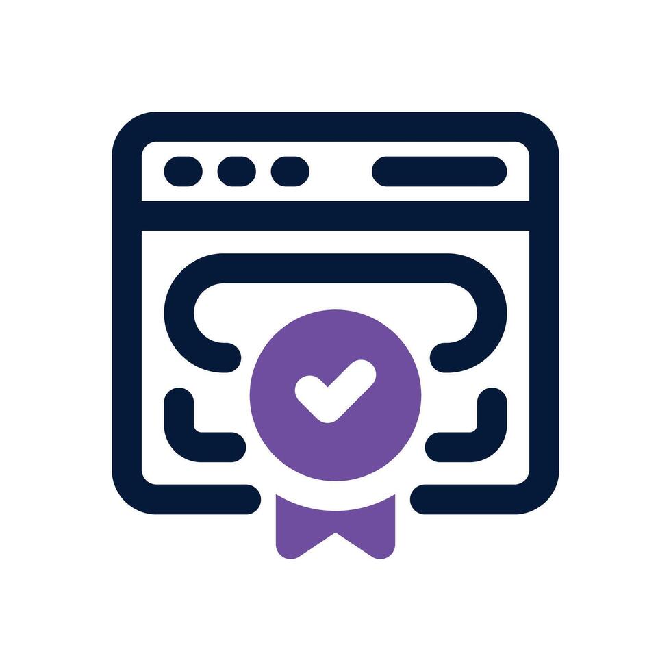 page quality duotone icon. Sleek and modern icon for websites, mobile apps, marketing materials, and corporate design. Fully scalable and ready to use. vector