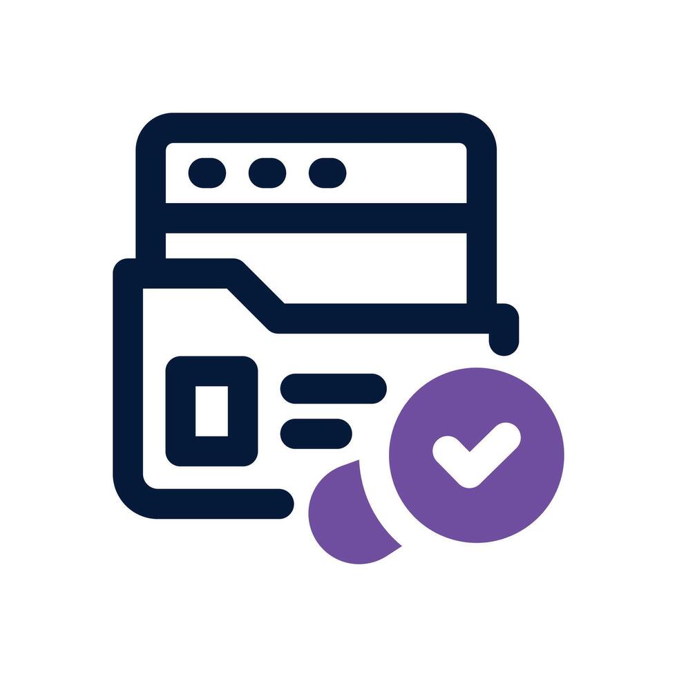 search file duotone icon. Sleek and modern icon for websites, mobile apps, marketing materials, and corporate design. Fully scalable and ready to use. vector