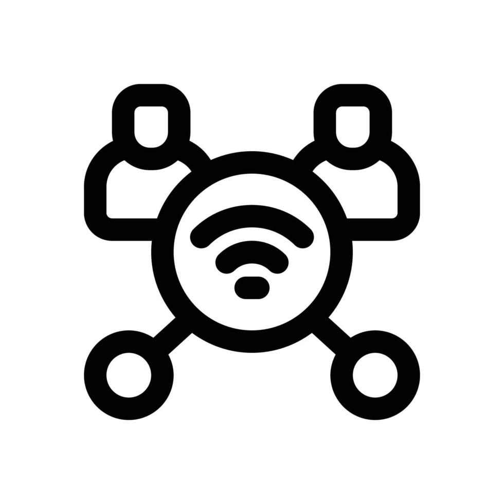 wifi connection line icon. Clean and minimalist icon for websites and mobile apps. vector