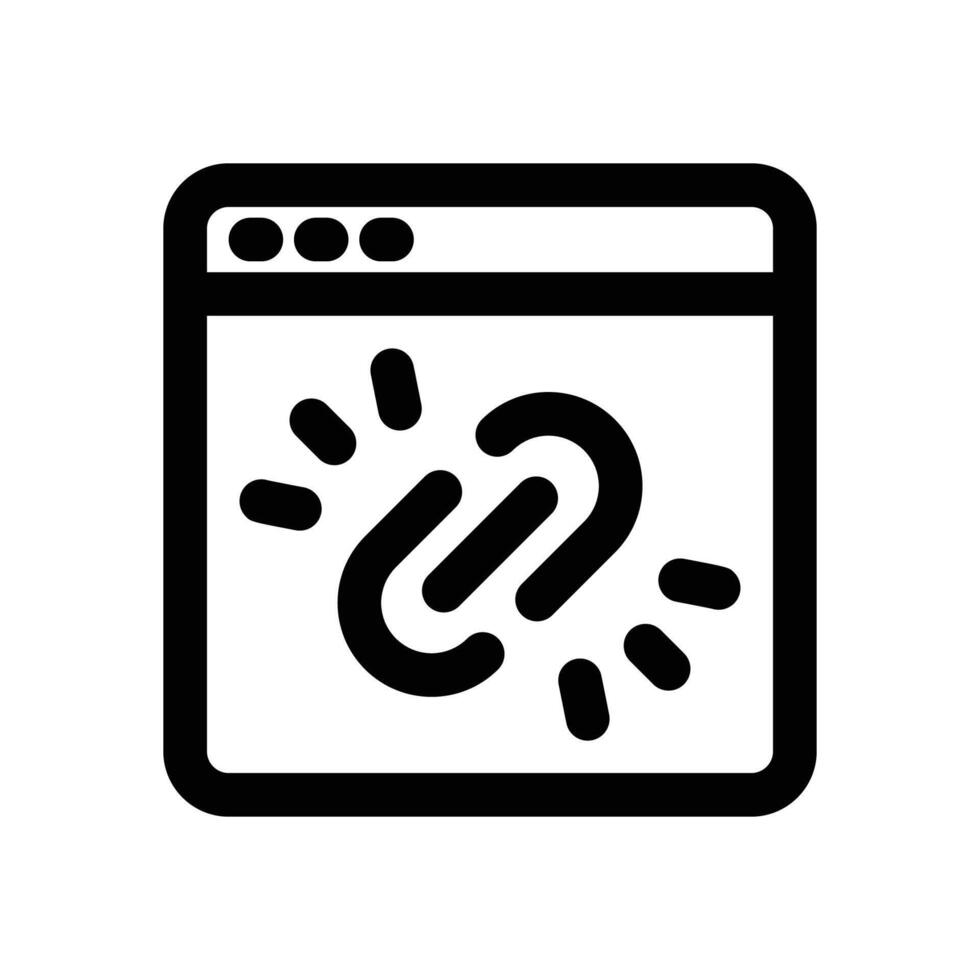 link building line icon. Clean and minimalist icon for websites and mobile apps. vector