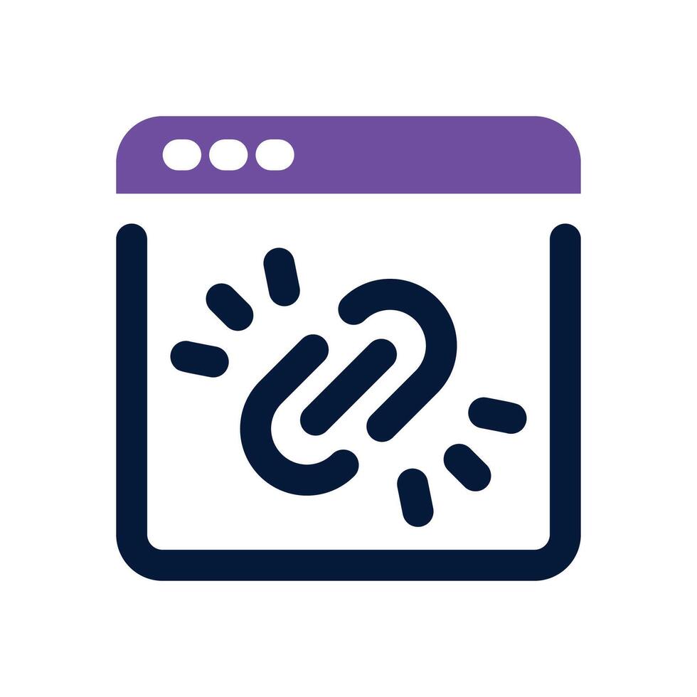 link building duotone icon. Sleek and modern icon for websites, mobile apps, marketing materials, and corporate design. Fully scalable and ready to use. vector