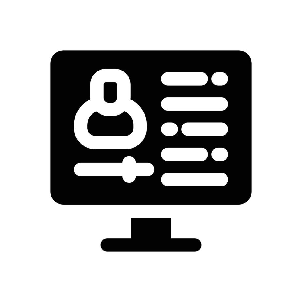 platform glyph icon. Strong and solid icon for websites and mobile apps. vector