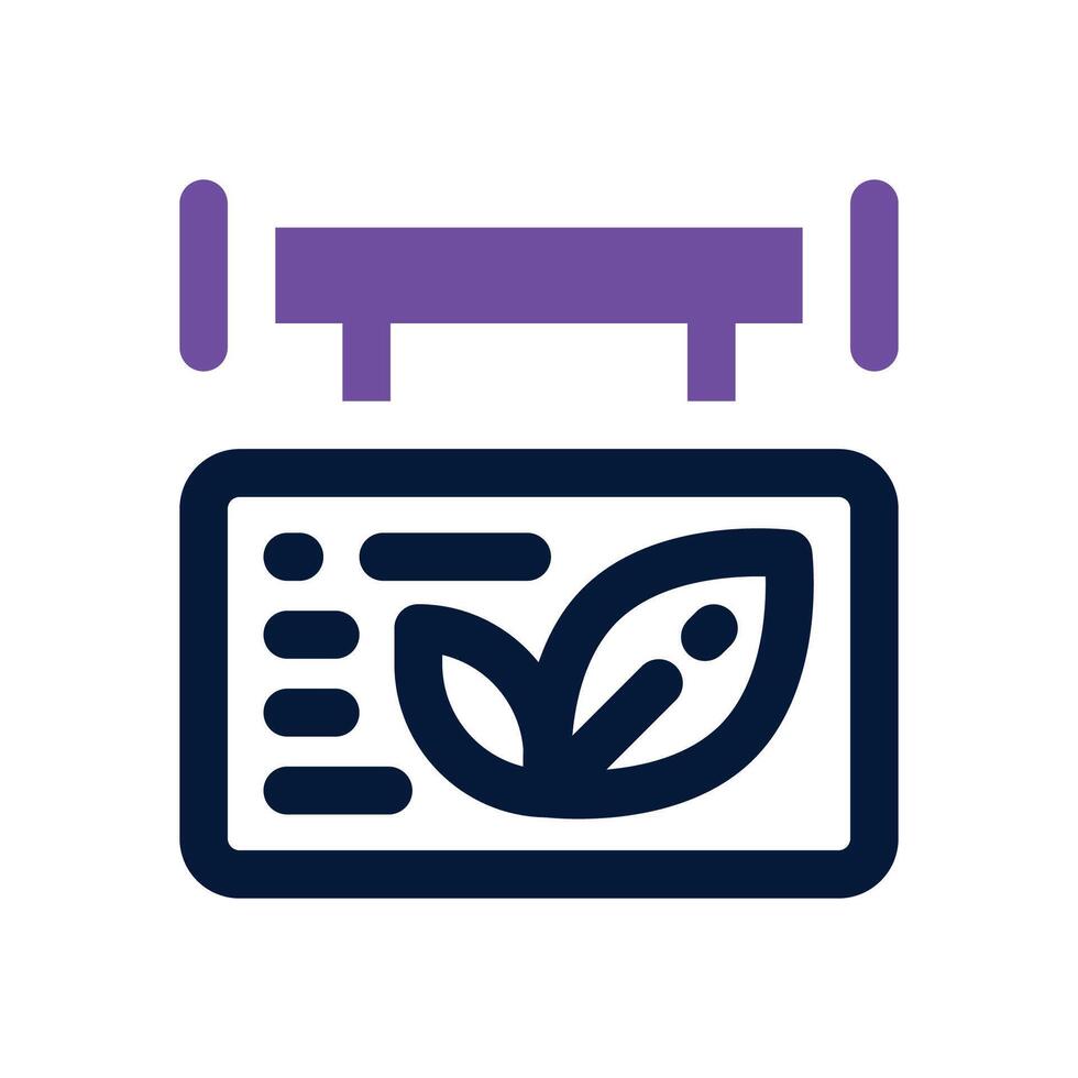 signboard dual tone icon. Sleek and modern icon for websites and mobile apps. vector