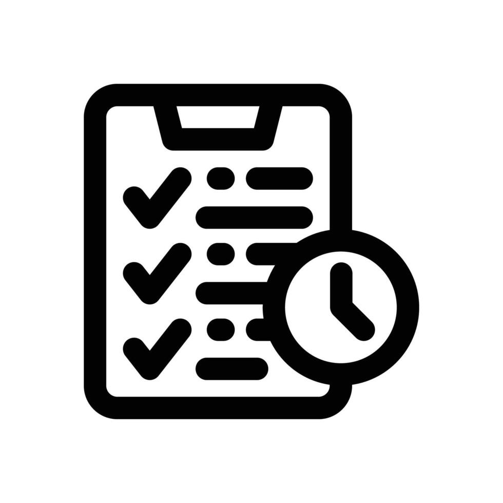 time planning line icon. Clean and minimalist icon for websites and mobile apps. vector