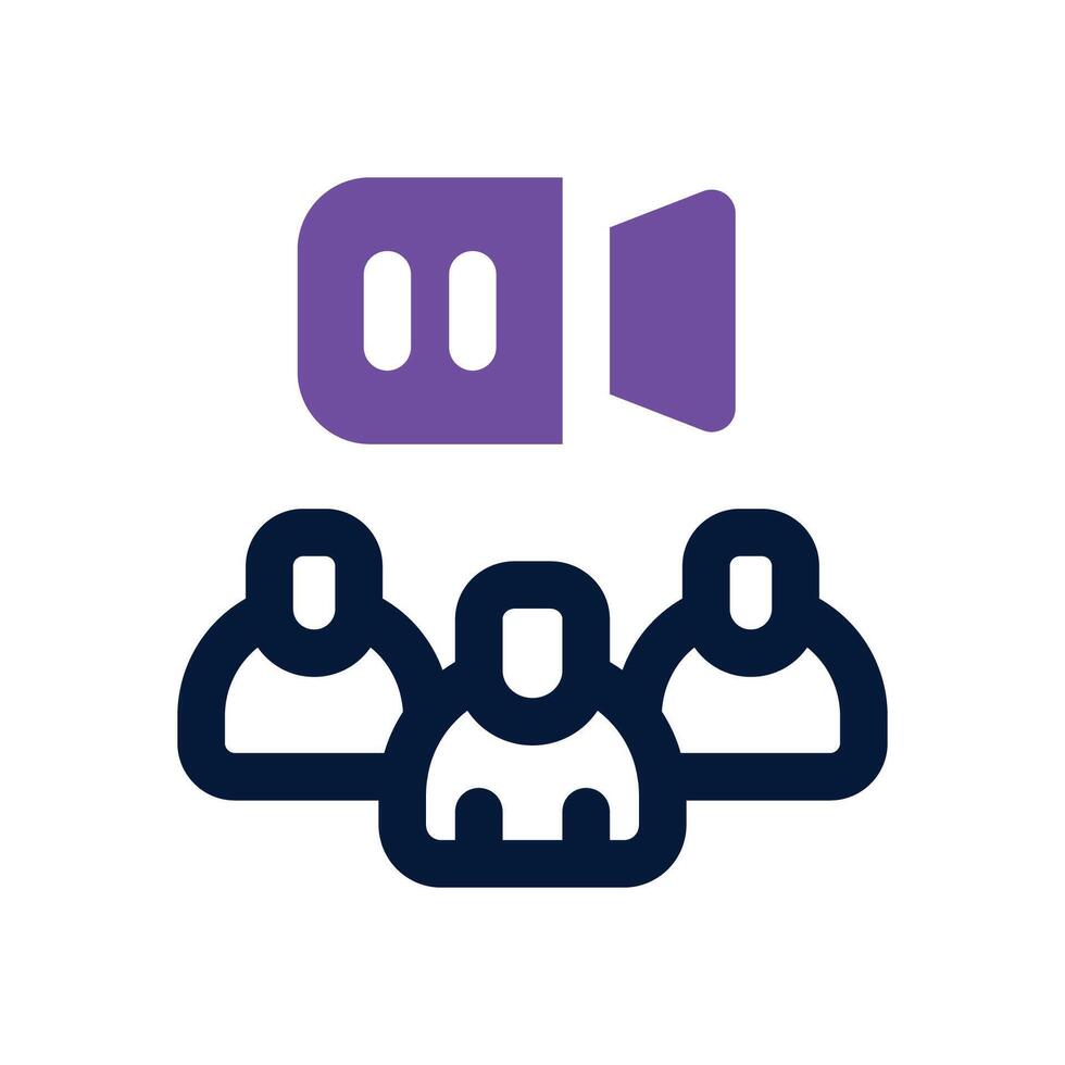 audience dual tone icon. Sleek and modern icon for websites and mobile apps. vector