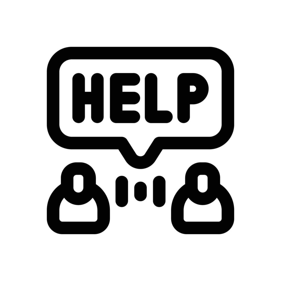 ask for help line icon. Clean and minimalist icon for websites and mobile apps. vector