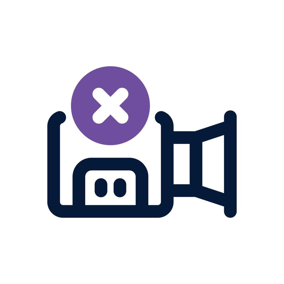 no dual tone icon. Sleek and modern icon for websites and mobile apps. vector