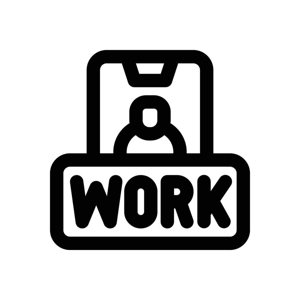 online work line icon. Clean and minimalist icon for websites and mobile apps. vector
