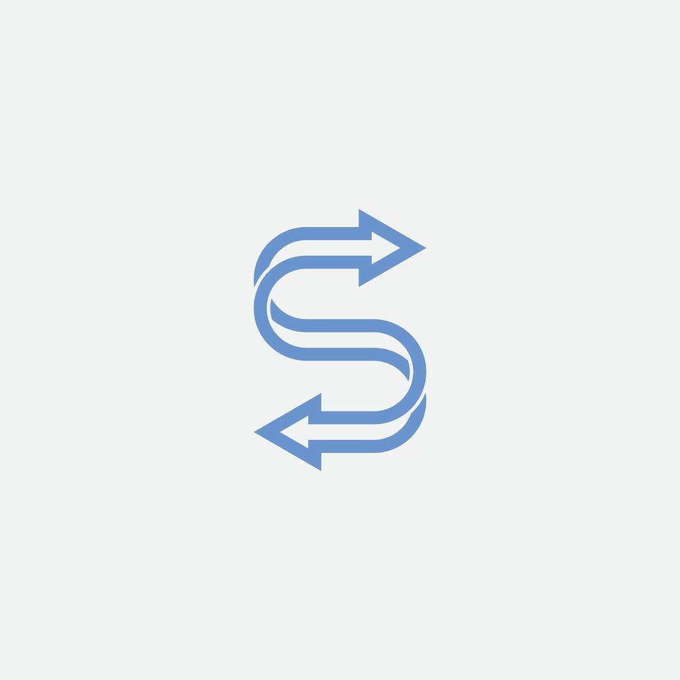 Abstract S Letter Tech Logo Design. Initial Technology Elements. vector