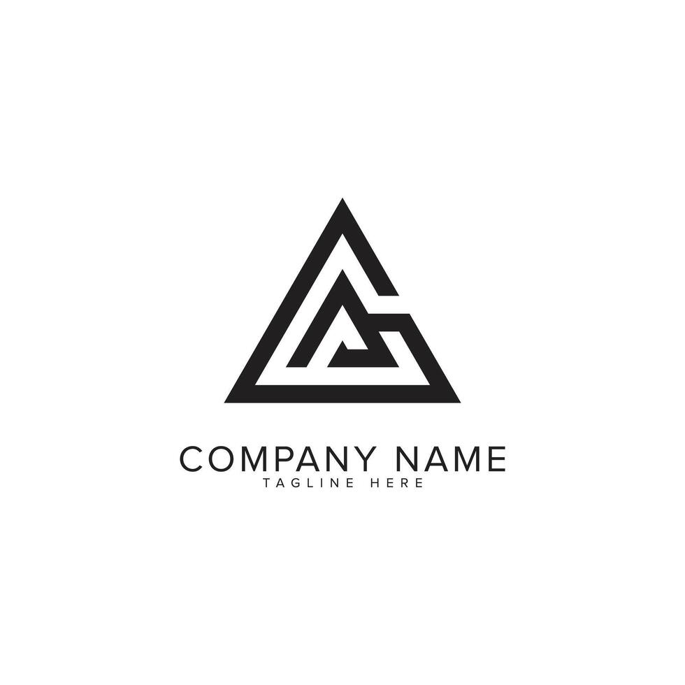 Abstract letter A and G minimal logo design template. vector