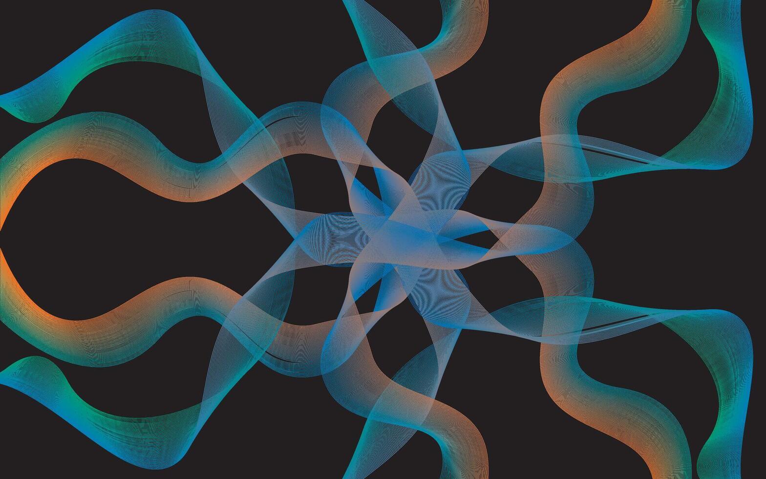 Abstract Dynamic Wave Background in Multiple Hues vector