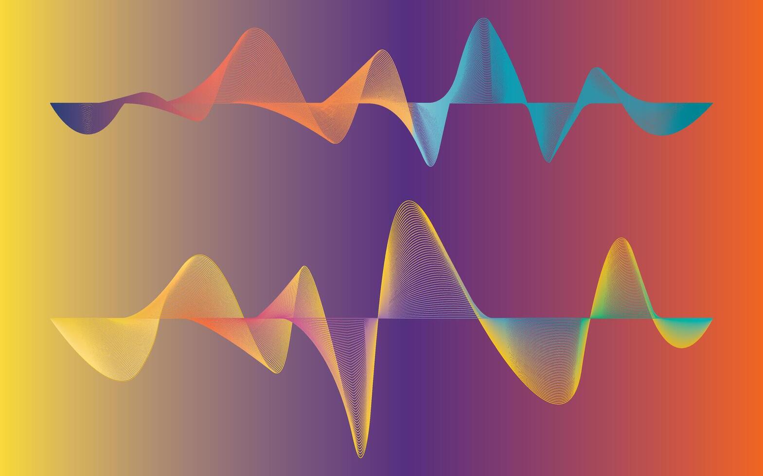 Gradient Flowing Wave Background vector