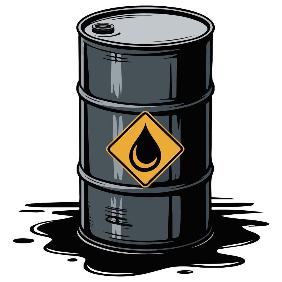 Petroleum fuel container for energy resource isolated illustration on white background vector
