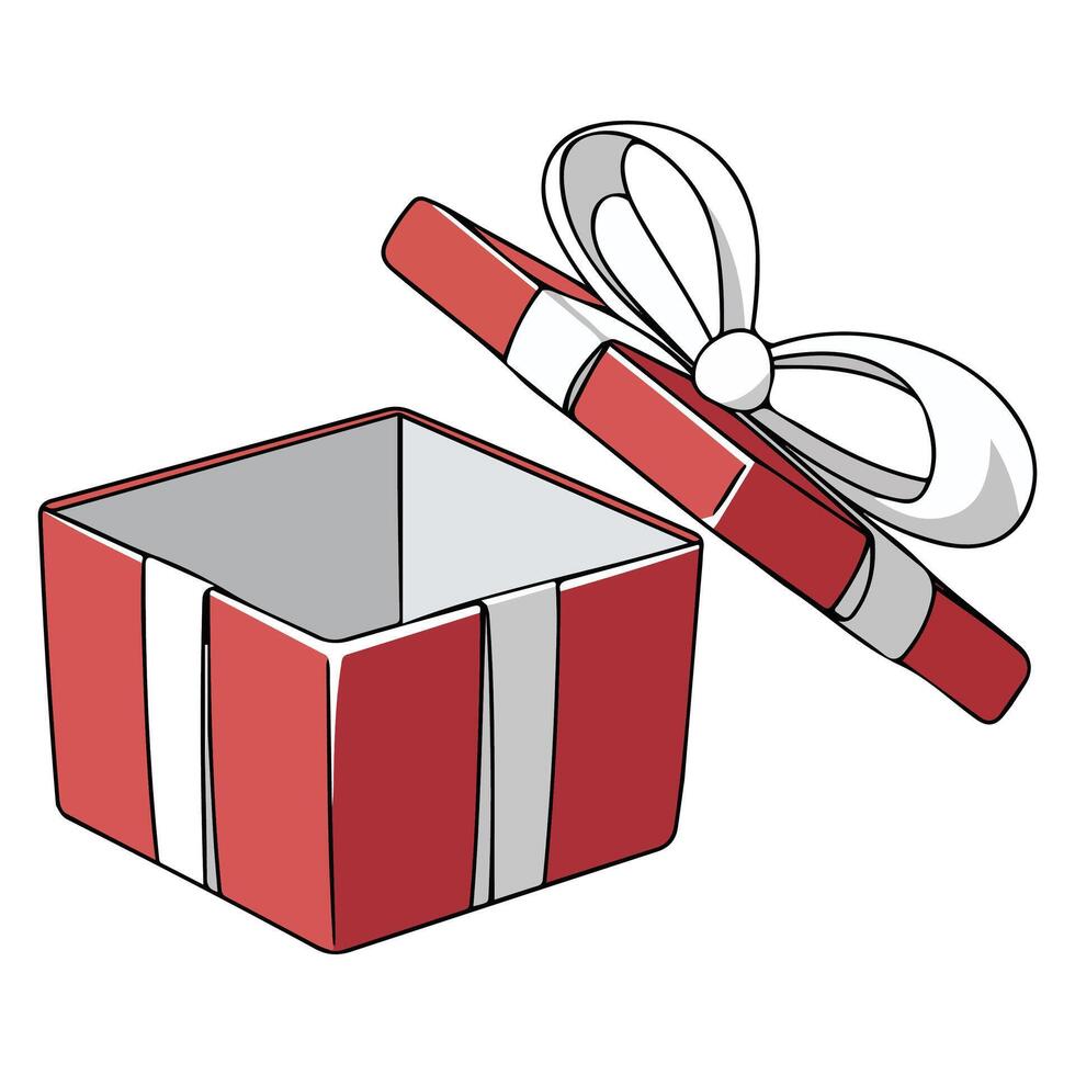 Gift box with red ribbon for special occasions celebration vector