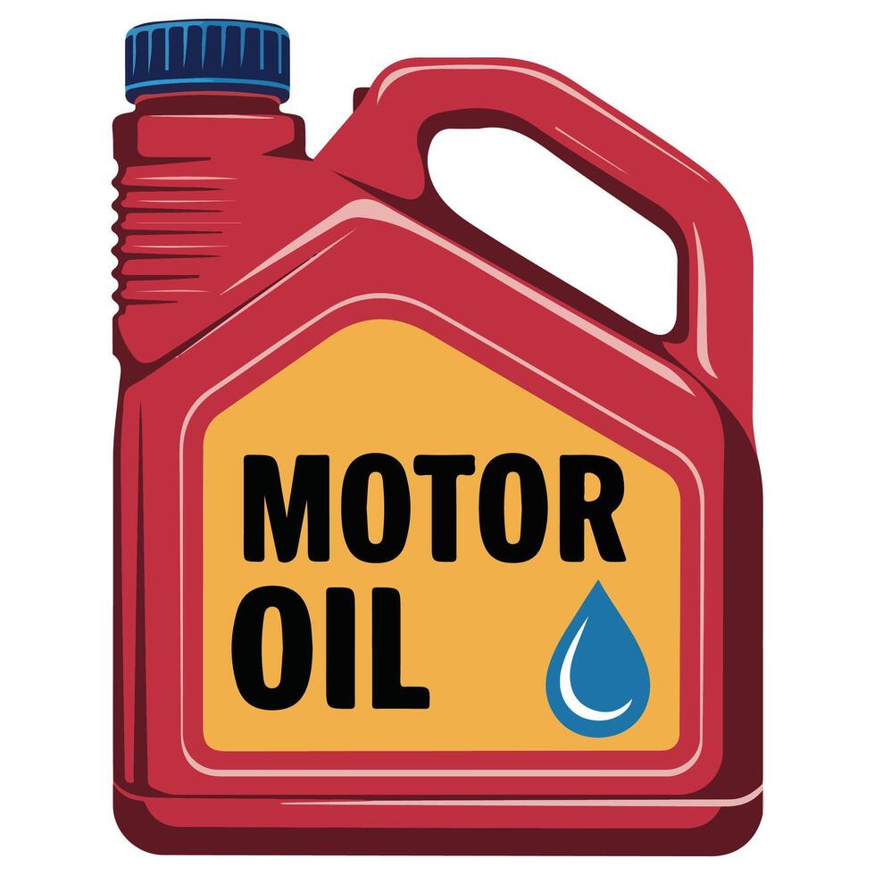 Motor oil plastic container isolated illustration on white background vector