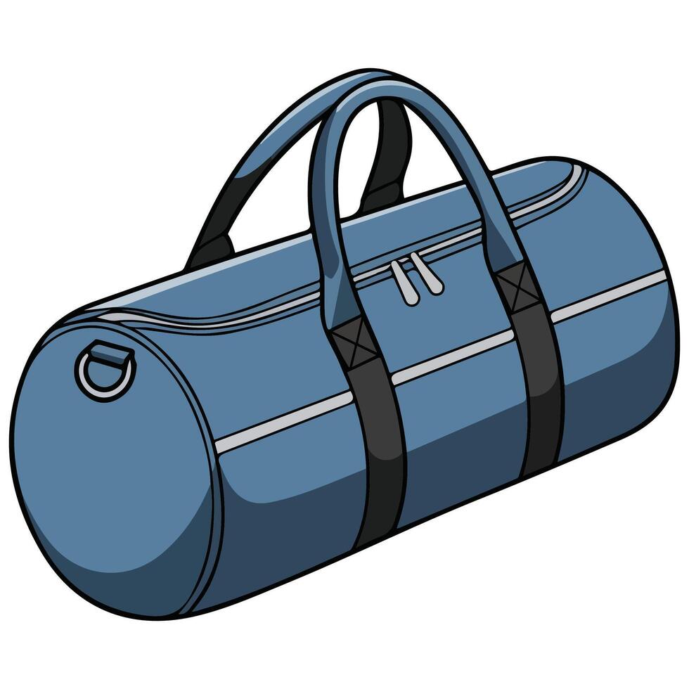 athletic sports bag for gym equipment isolated illustration on white background vector