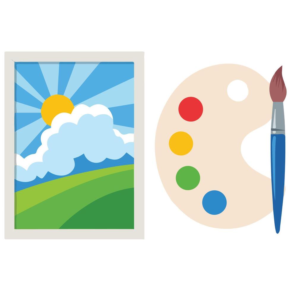 Set of painting emoji emotions and expressions isolated illustration on white background vector