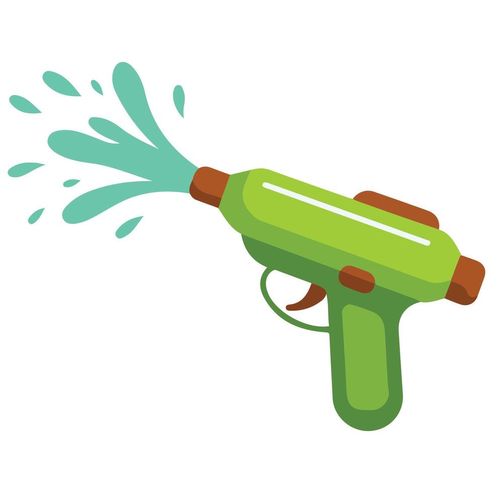 Water gun toy with splash effect emoji isolated illustration on white background vector