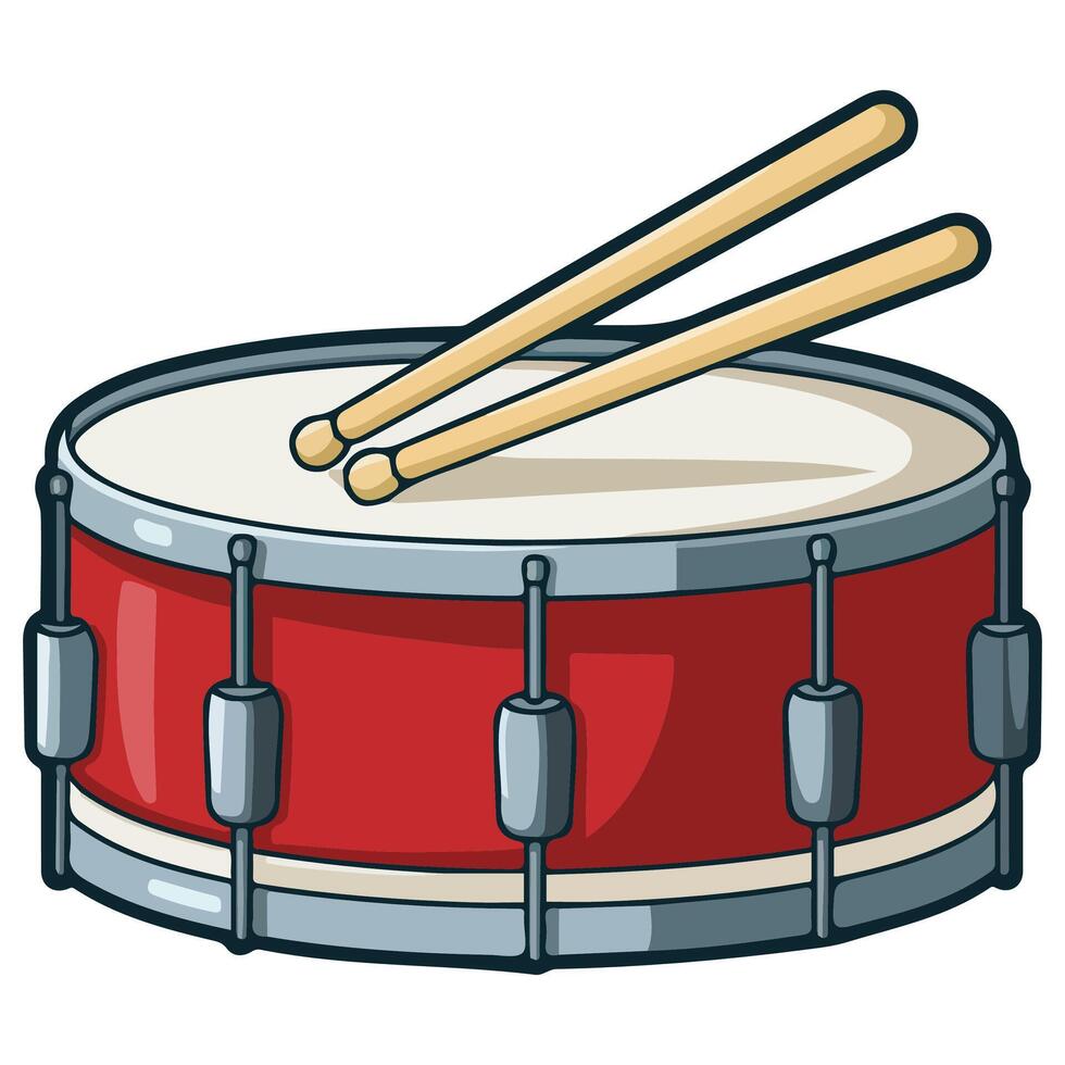 Percussion instrument for parade music emoji isolated illustration on white background vector