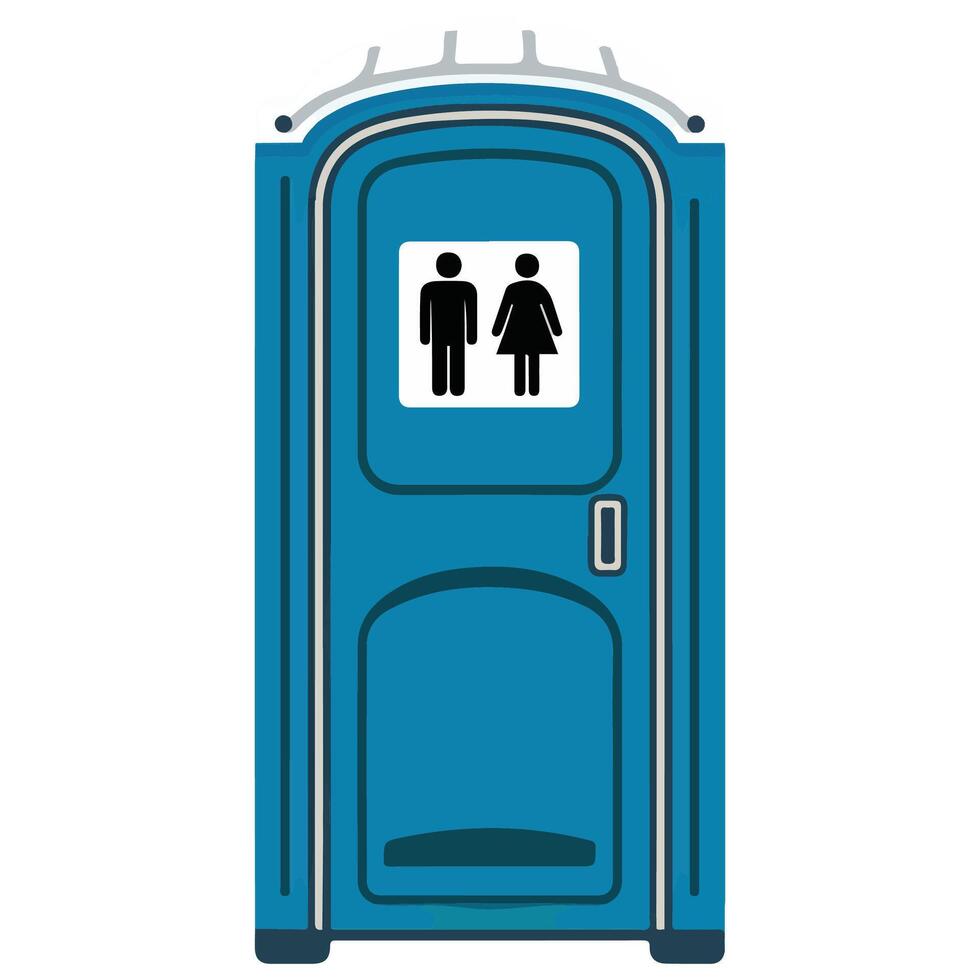 Public toilet facility design isolated illustration on white background vector