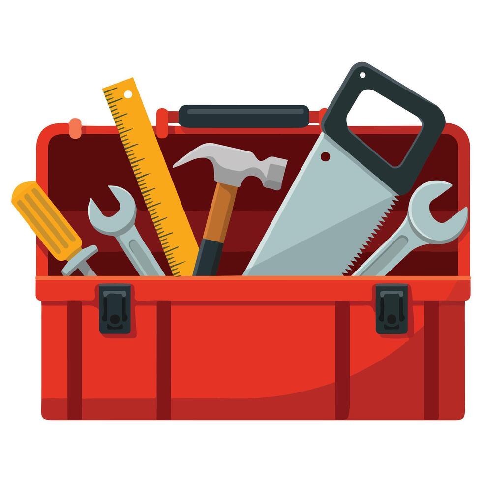 Toolbox icon for handyman repairs isolated illustration on white background vector