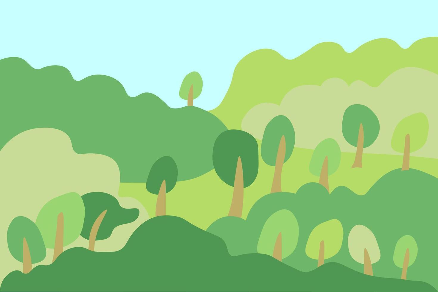simple colored horizontal hill background vector