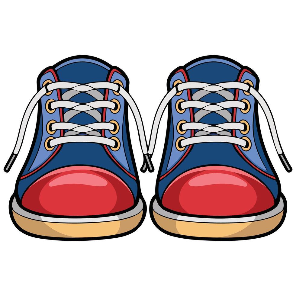 Shoe top view education isolated illustration on white background vector