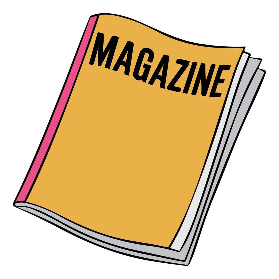Magazine top view isolated illustration on white background vector