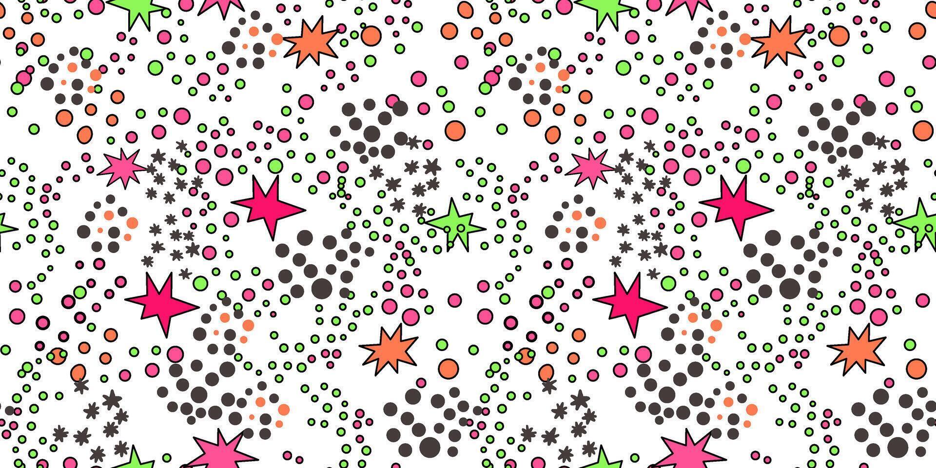 seamless pattern with abstract stars elements vector