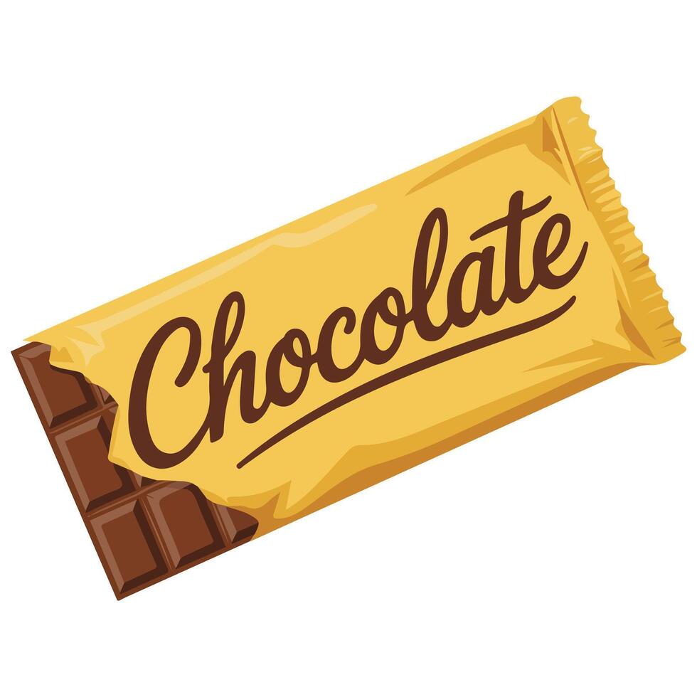 Sweet chocolate top view isolated illustration on white background vector