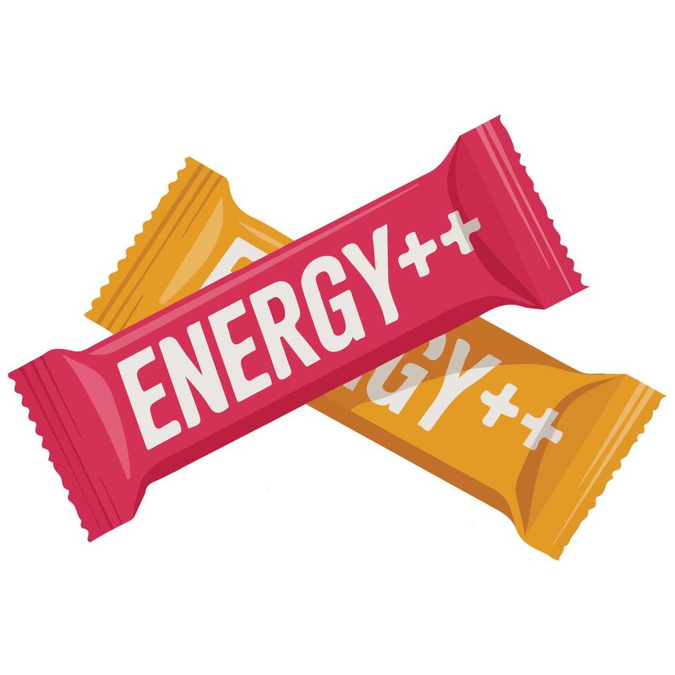 Energy bars for quick nutrition isolated illustration on white background vector