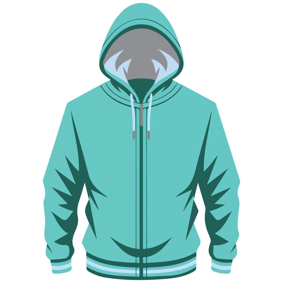 Stylish outerwear jacket apparel isolated illustration on white background vector
