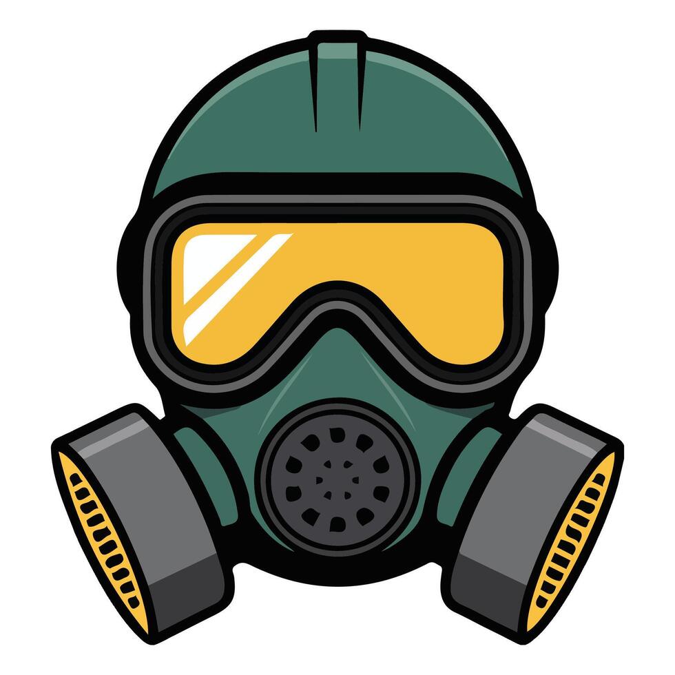 Gas mask protective equipment icon isolated illustration on white background vector