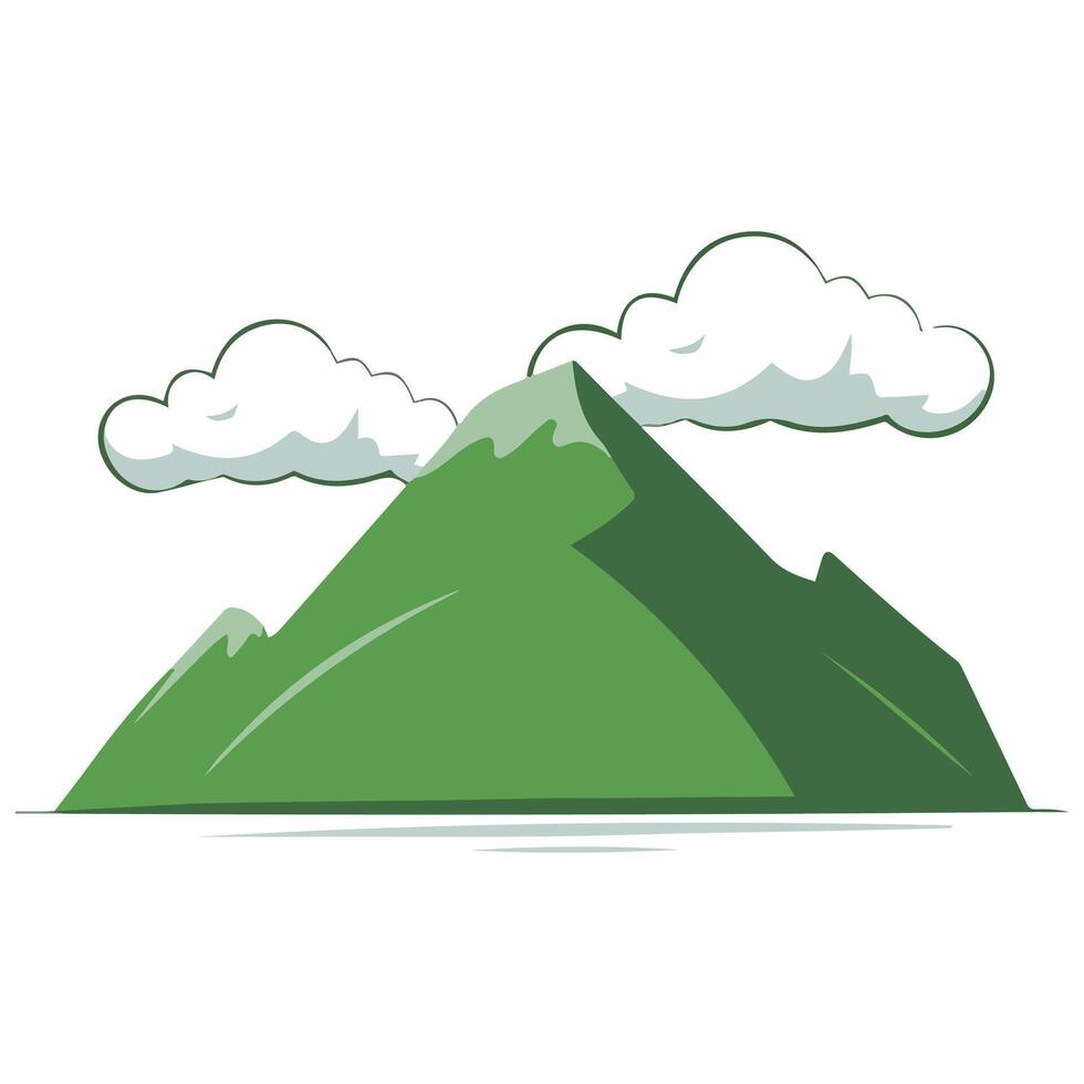 Mountain landscape nature icon isolated illustration on white background vector
