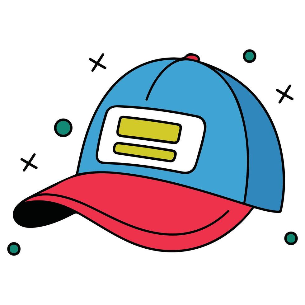 Baseball cap summer hat isolated illustration on white background vector